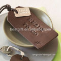 leather strap embossed luggage tags, personal embossed tag